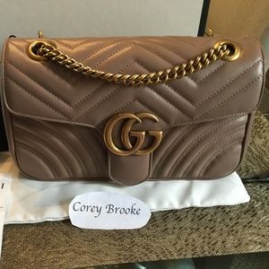 Gucci matelassé leather shoulder bag -  Beige